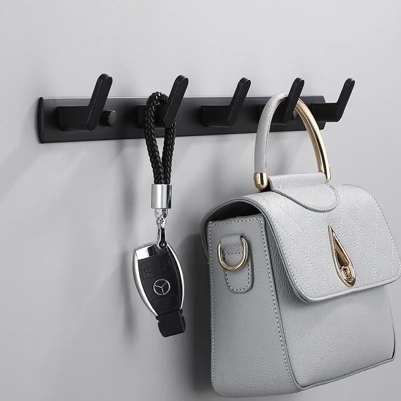 Прочный алюминиевый крючок для дверей самоклеящийся настенный дома сумки одежды