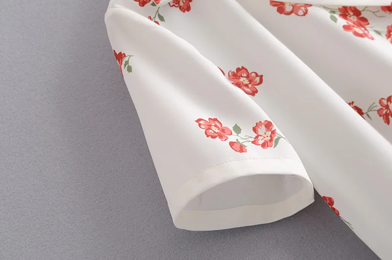 Женская Повседневная Блузка с принтом винтажная Свободная рубашка коротким