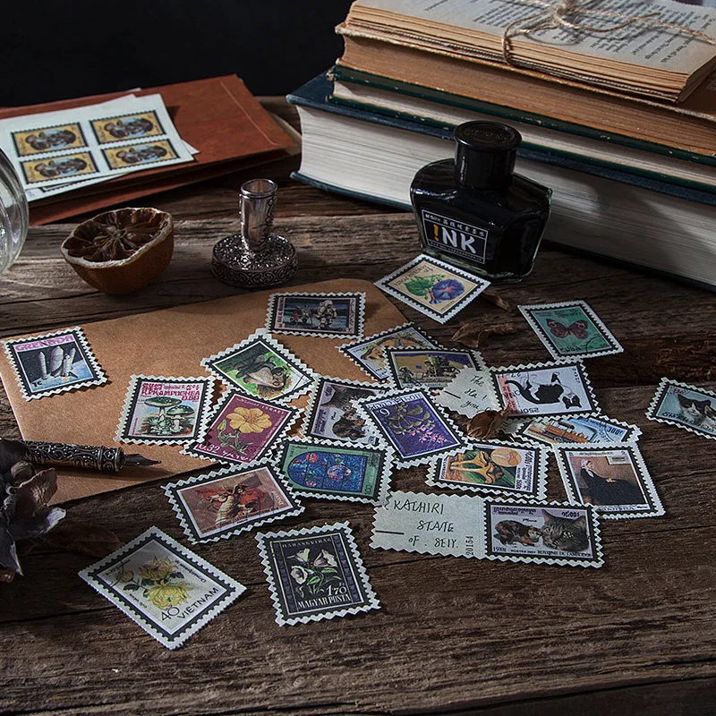 (Можно выбрать на выбор) 10 наклеек с маркой винтажные наклейки печатью реквизит