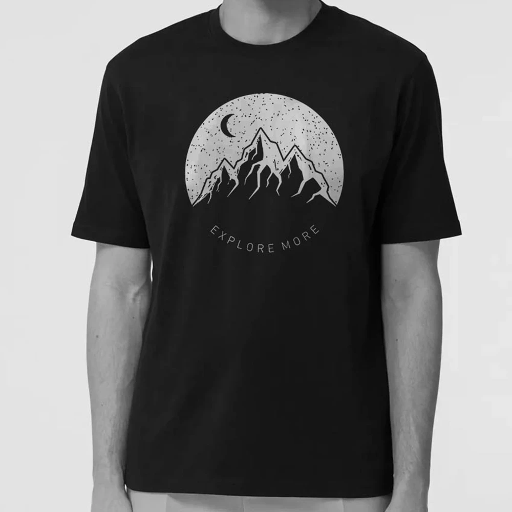 

COOLMIND 100% cotton explore more print unisex T shirt cool cotton men tshirt short sleeve t-shirt men tee shirts tops