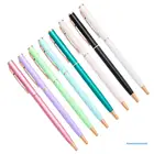 Креативная шариковая ручка с плоским верхом, вращающаяся металлическая шариковая ручка, 8 различных цветов