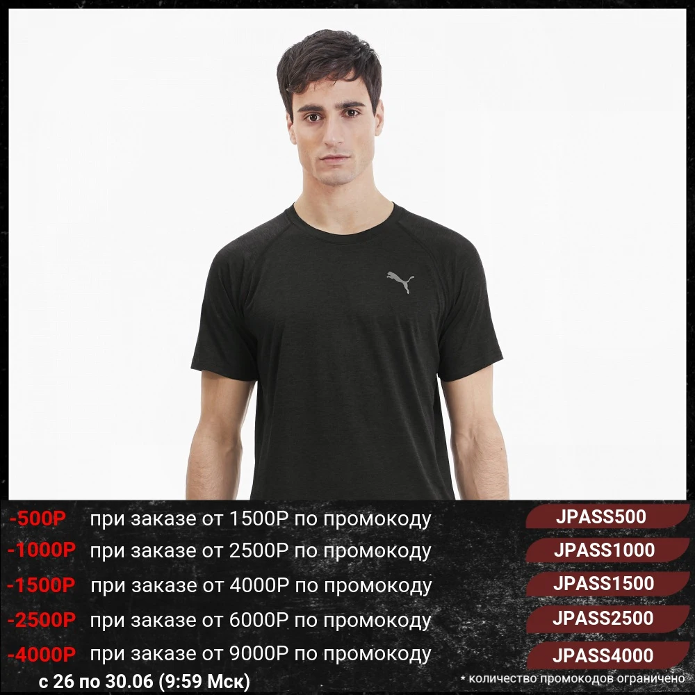 Футболка PUMA Heather SS Tee|Мужские футболки| |