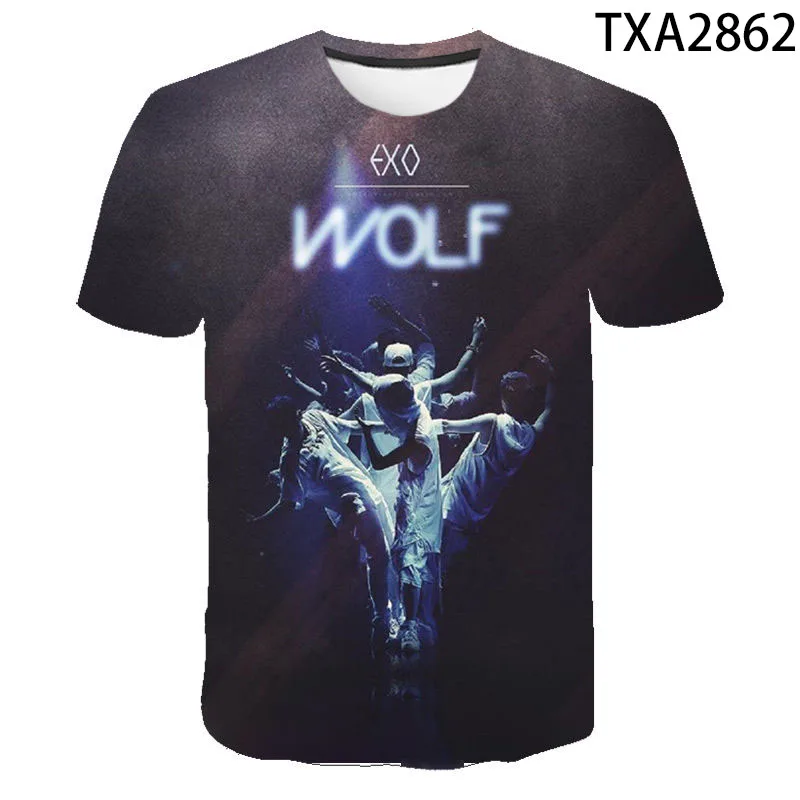 

2020 New Summer EXO 3D T shirt Men Women Children Casual Fashion Streetwear Boy Girl Kids Printed T-shirts Cool Tops Tee