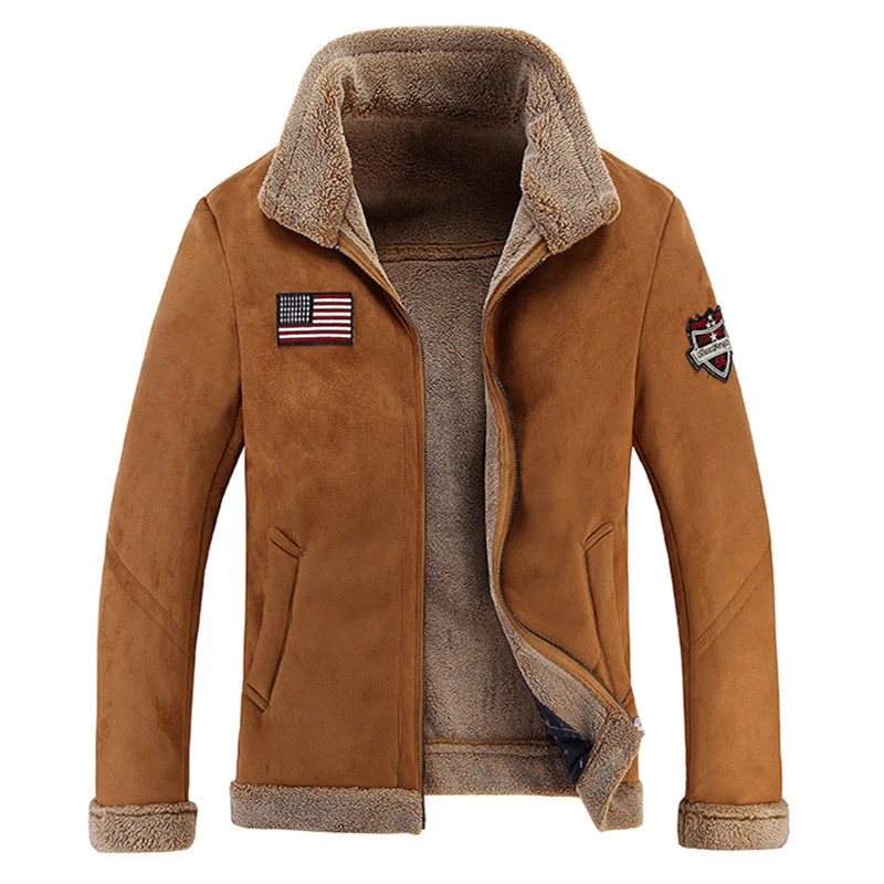 Мужская зимняя куртка из искусственной замши размеры до 4XL | одежда