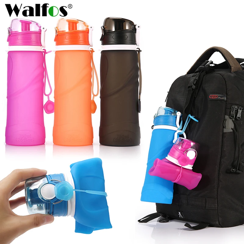 Walfos 750 мл бутылка для воды My Bottle спортивные соломы бутылки Пластик Портативный