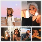 Алмазная 5d-картина с надписью мультяшная красивая девушка, полностью круглая Алмазная вышивка сделай сам, стразы, мозаика, украшение для дома