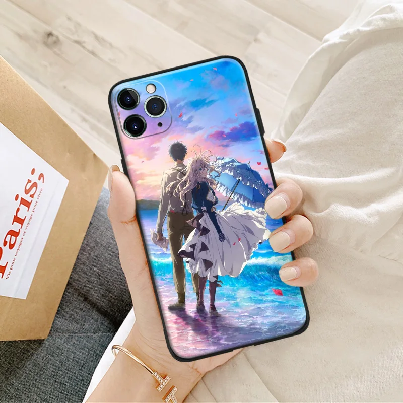 violet evergarden anime for iphone se 6 6s 7 8 plus x xr xs 11 pro max soft silicone phone case cover shell free global shipping