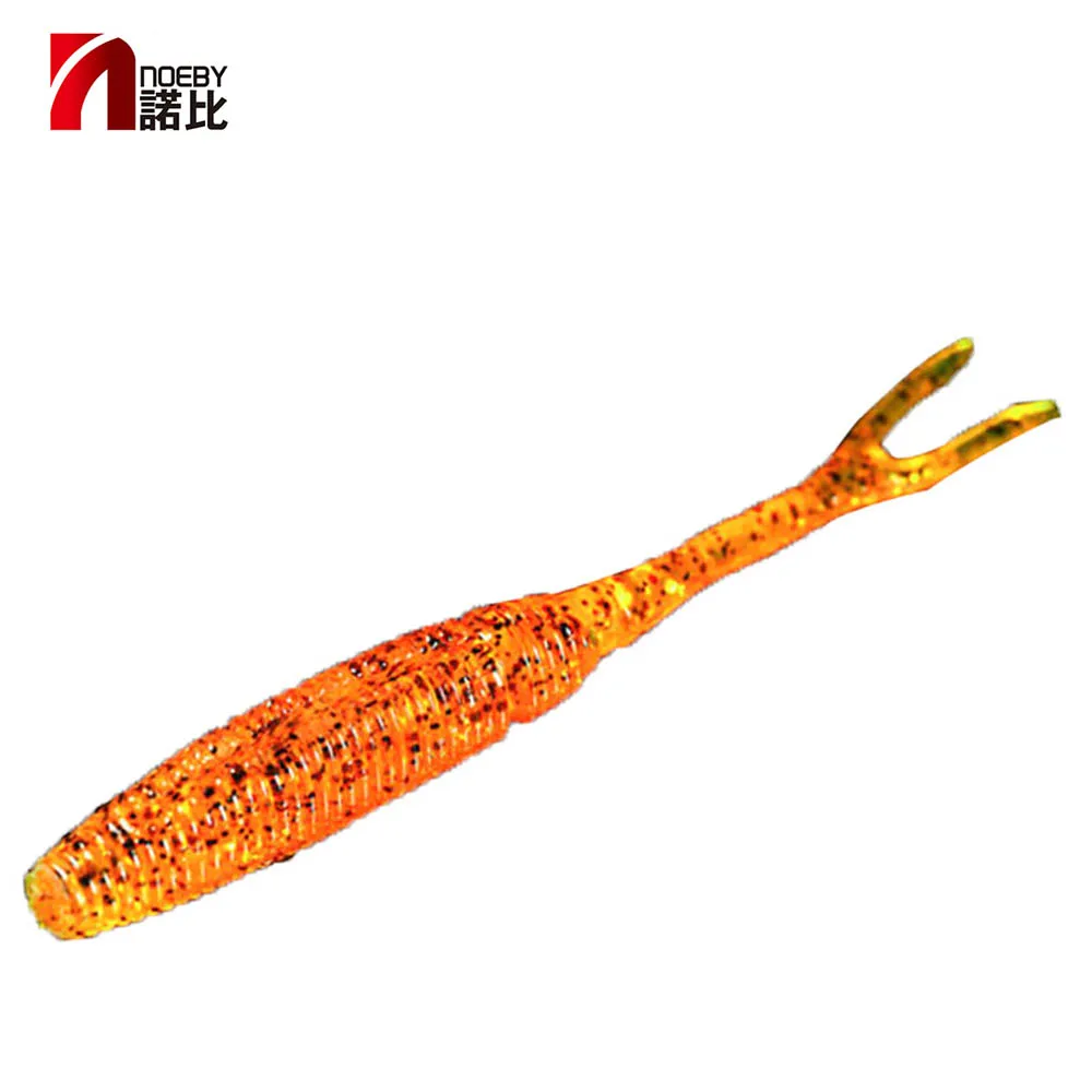 

NOEBY 75/100/125mm Fishing Articles Silicone Baits Hunting Fishing Lures with Shrimp Fragrance 4104