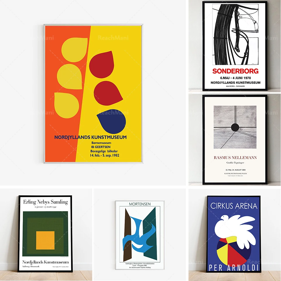 

Skandinavisk uppsÃ¤ttning med 6-6 stora skandinaviska konstverk - skandinavisk konstnÃ¤rssamling-