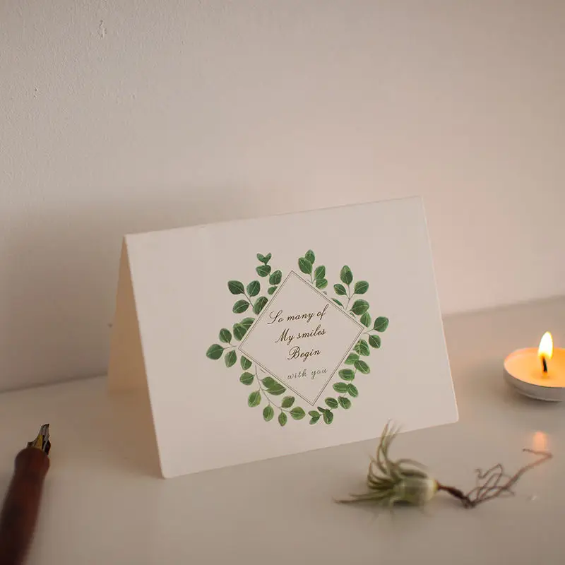 

Midsummer Greeting Card Simple Small Fresh Card Children's Day Christmas Day Birthday Wishes Thanksgiving Postcard Handwritten C
