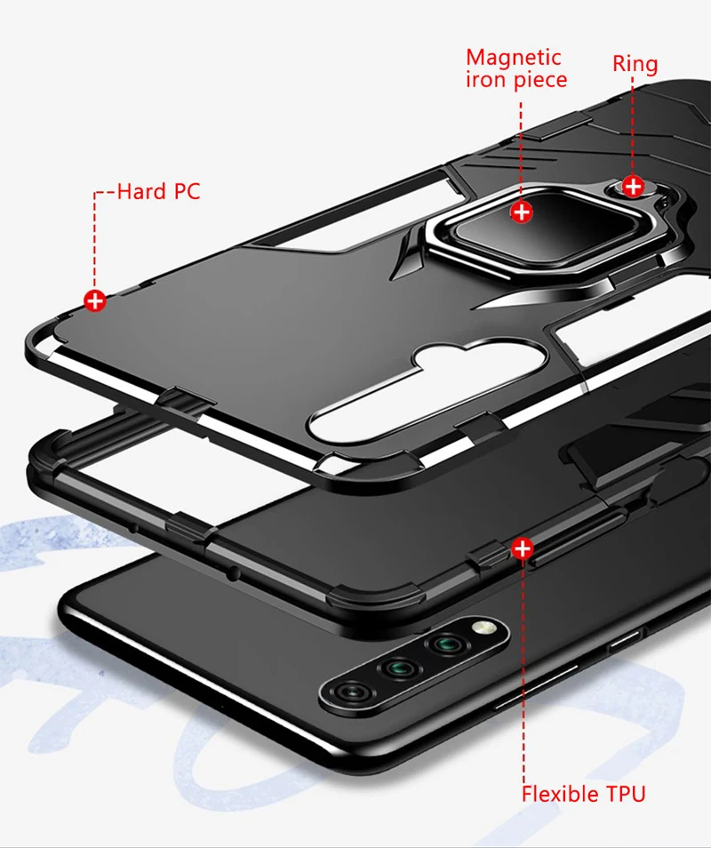 Противоударный защитный чехол KEYSION для Realme X2 Pro XT 5 Pro 3 C2, защита от падения, задняя крышка для телефона OPPO F11 Pro Reno 2 Reno Z K1 A1K