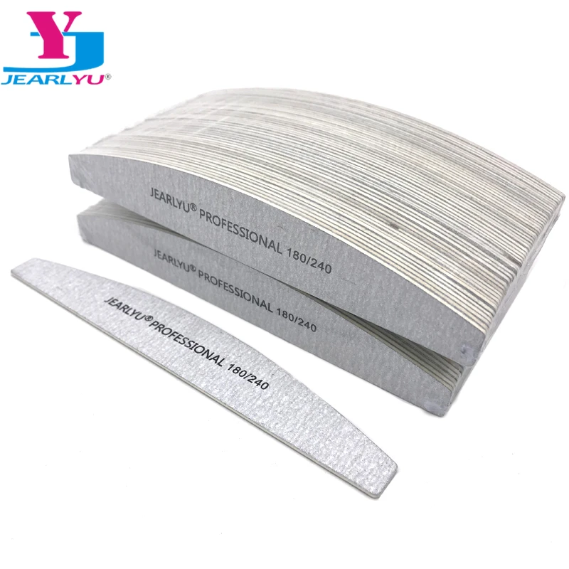 

100 шт./лот пилка для ногтей, буфер, шлифовка 180/240, Профессиональный Моющийся полумесяц, высококачественные наконечники, полировочные аксессу...