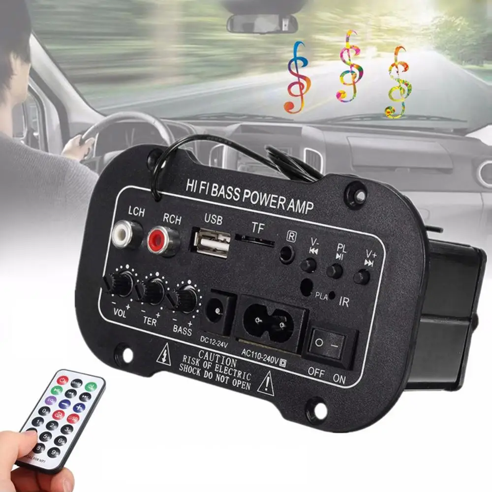 50W Amplifier Board Audio bluetooth-Amplificador USB FM Radio TF Player Subwoofer DIY Amplifiers For Car Truck RV Camper-Etc | Электроника