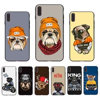 cool dog bad pug phone case for iphone xs 11 pro max 12 mini se 2020 mobile shell cover 6s 6 8 7 plus 5s xr x 5 soft tpu hard pc