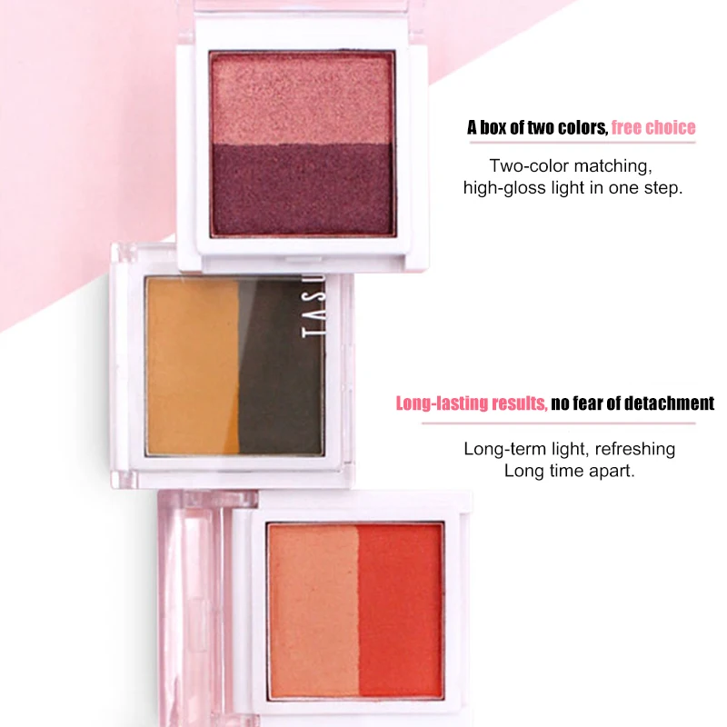 Lazy Eye Makeup 2 Цвета Палитра теней для век красивые Румяна Пудра длительная палитра