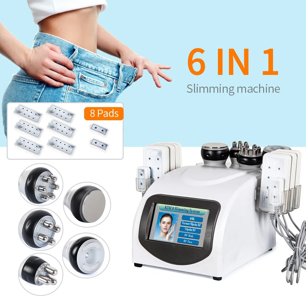 

6 IN 1 Laser Lipo 40K Cavitation Ultrasound Vacuum RF Radio Body Slimming Machine Skin Lifting Weight Loss Fat Remove Machine