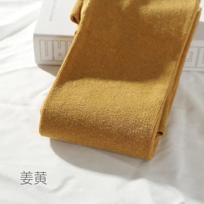 ginger yellow Яркие цвета, вертикальные полосы, леггинсы для женщин, Harajuku, Осенние, высокая талия, хлопок, обтягивающие леггинсы, супер эластичные штаны для женщин, C5977 - Цвет: ginger yellow