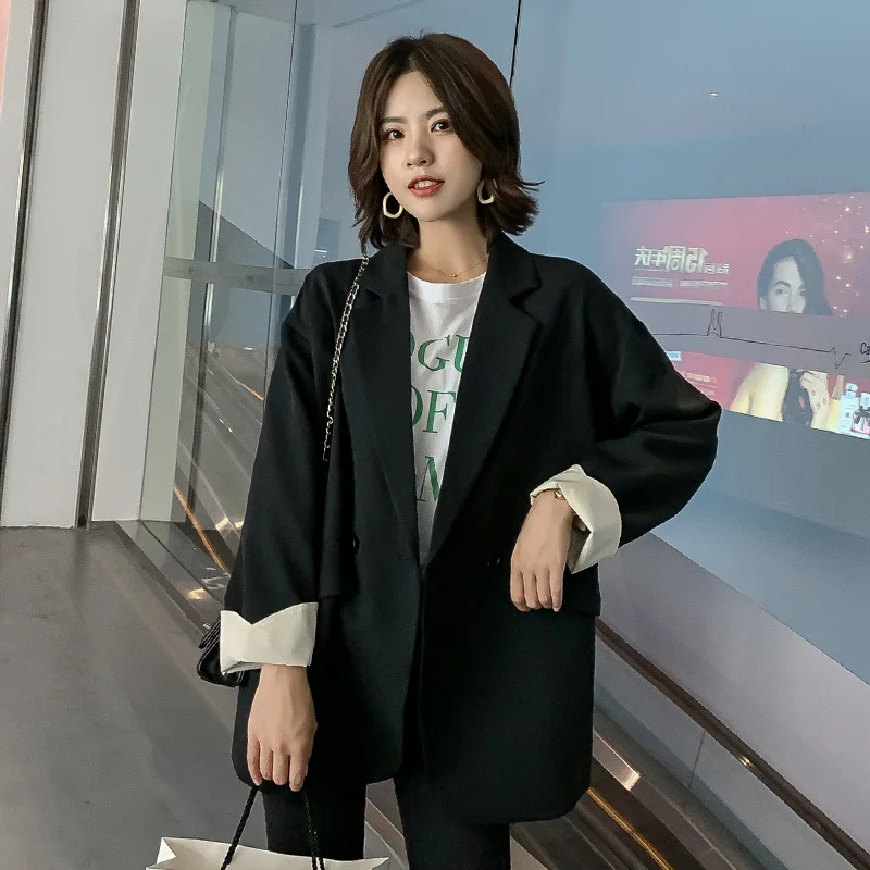New Office Lady Elegant Suits Long Sleeve Woman Black Beige Khaki Blazers And Jacket 2020 Spring Autumn Outwear Femenino | Женская