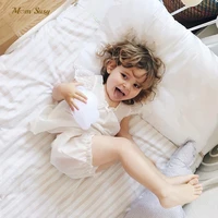 baby girl princess silk pajamas set lace sleeve shirtshorts 2pcs infant toddler sleepwear baby clothes set home suit 1 5y