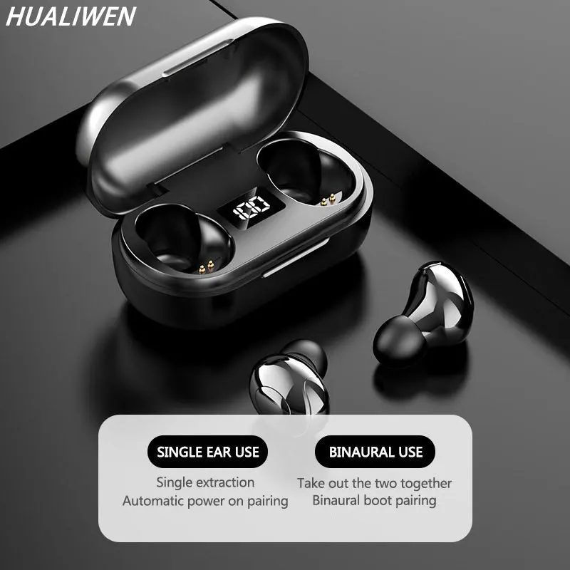 

Wireless Headphones TWS Bluetooth 5.0 Earphones Sports Waterproof Headsets HiFi 9D Bass Stereo Earbuds with Microphones