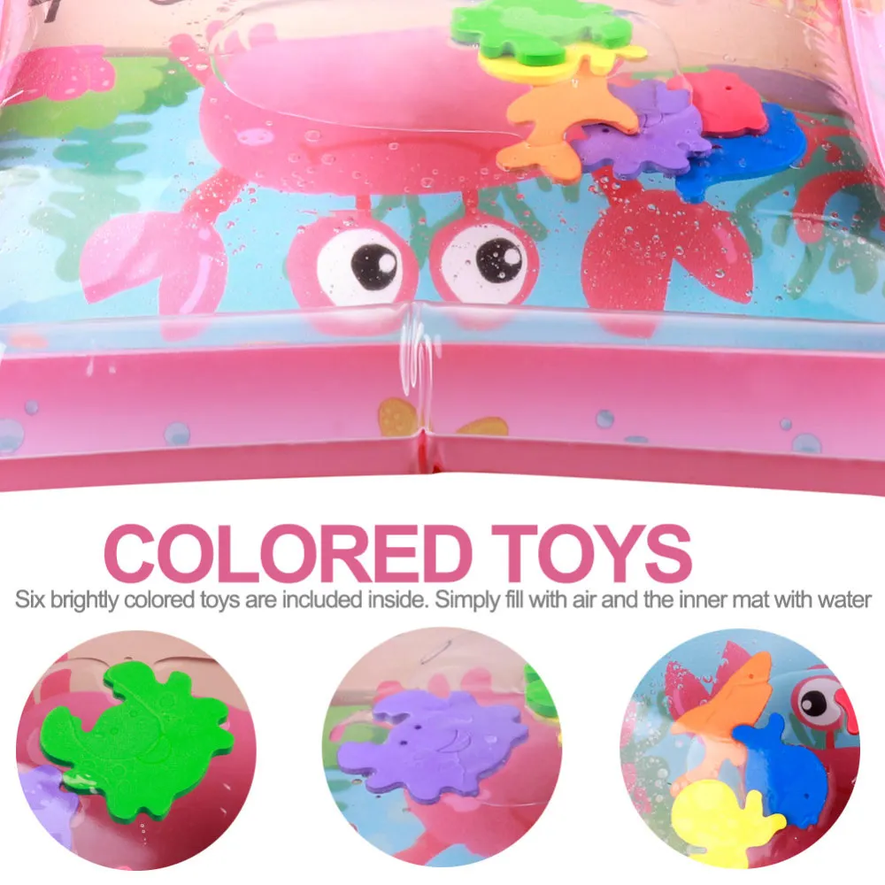 Дизайнерский детский водный игровой коврик надувной животик для малышей Веселый