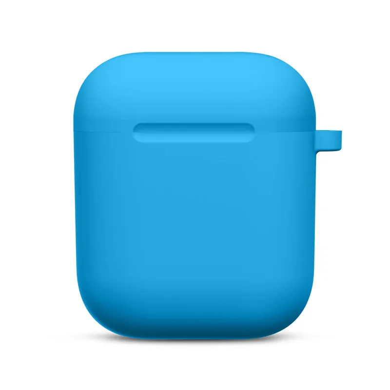 Мини Мягкий силиконовый чехол для Apple Airpods противоударный чехол для Apple гарнитура для Airpods чехол s ультра тонкий Air Pods защитный чехол - Цвет: Blue