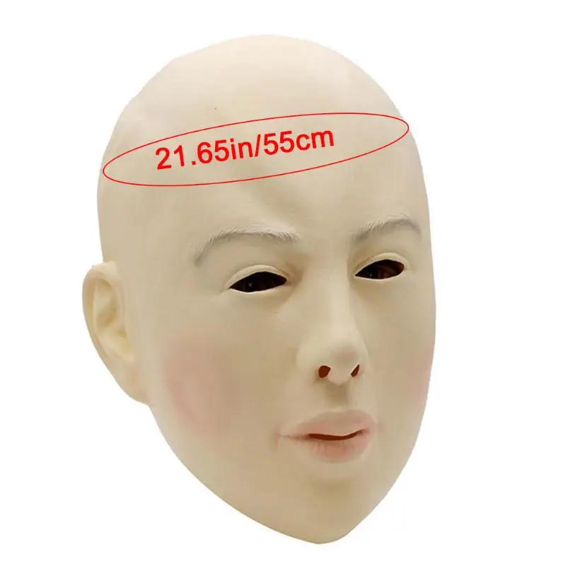 

Halloween Party Cosplay Headgear Horror Bald Vampire Female Ghost Latex Mask B36E