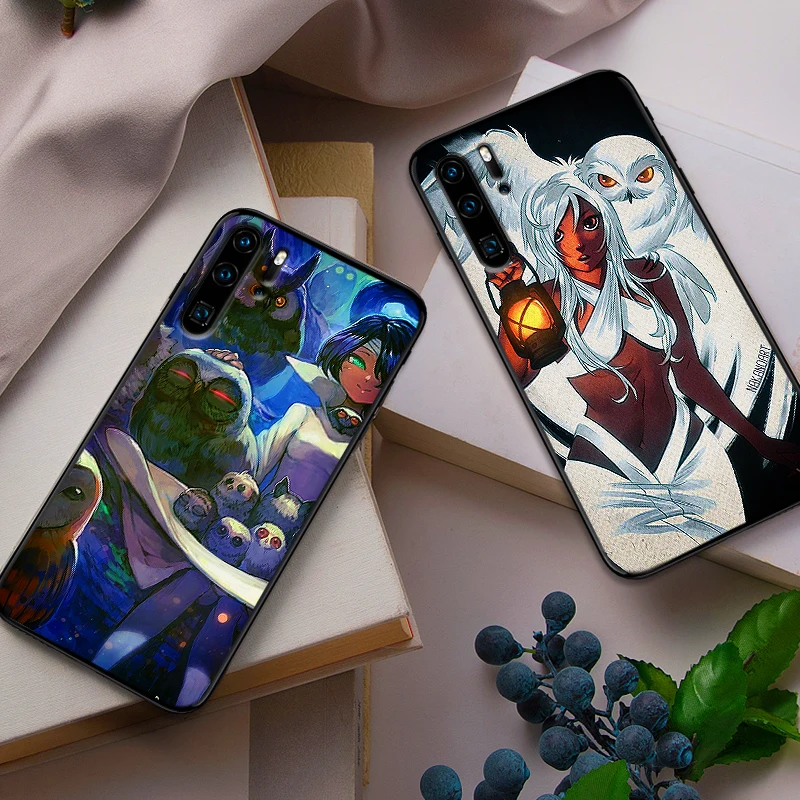 For huawei honor 7X 8X 8C NOTE 10 Luxury fashion starry owl VIEW 20 7C 5.99IN 8 9 lite 7A 9X Pro Silicon Coque Capa | Мобильные
