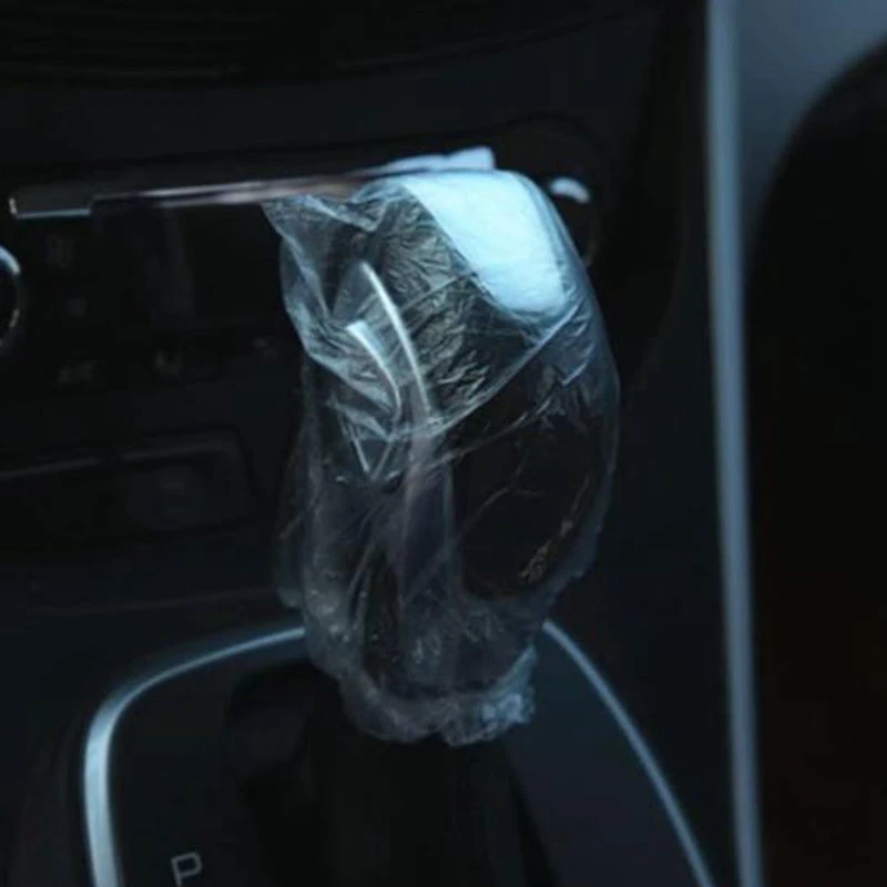 

500 Pcs Universally Car Disposable Plastic Shifting Lever Cover Waterproof for BMW Honda