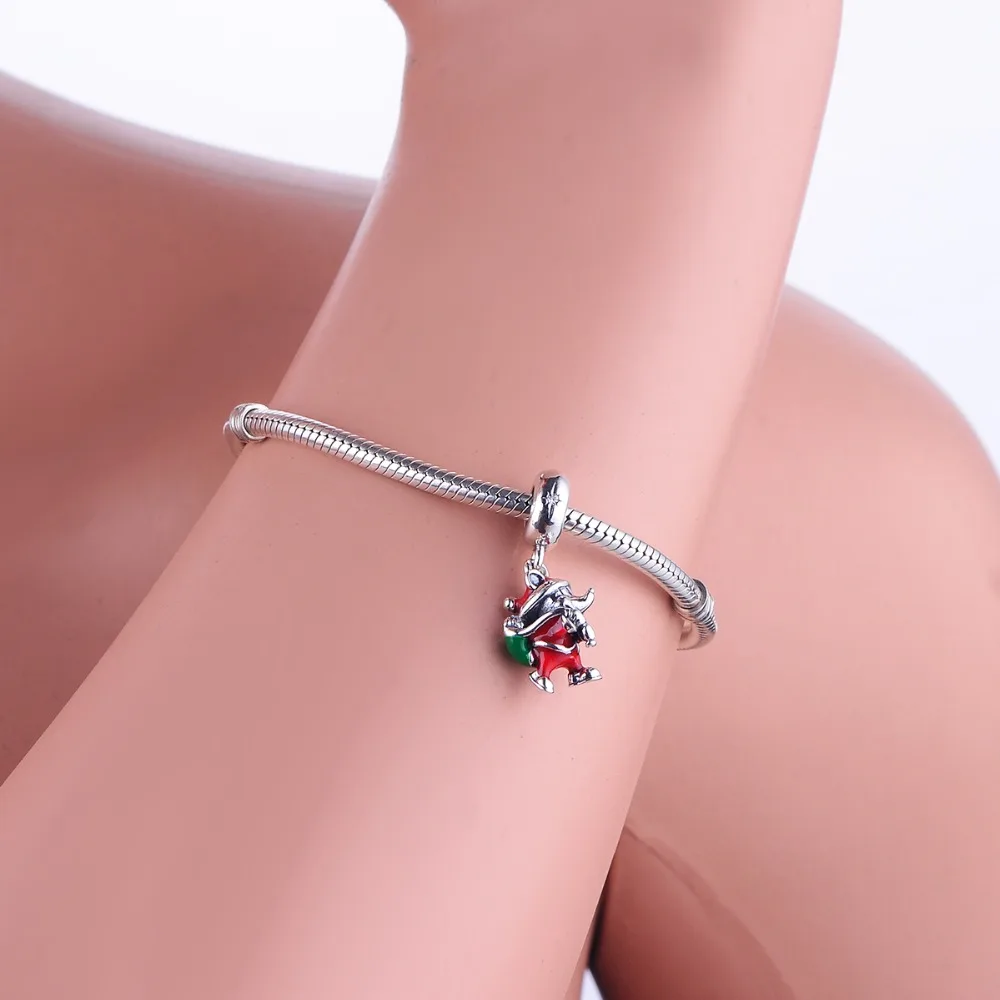 Подарок Санта Клаус мультфильм кулон подходит оригинальный Пан Амулеты Браслет