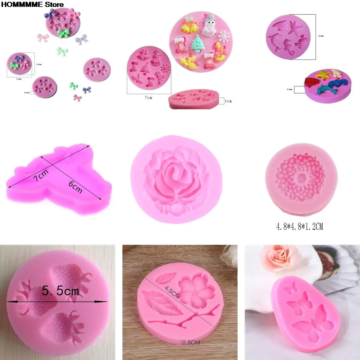 

1 pc Craft Cupcake 3D Rose Flower Fondant Silicone Mold Mould Baking Cake Cookies Form Chocolate Soap Sugar