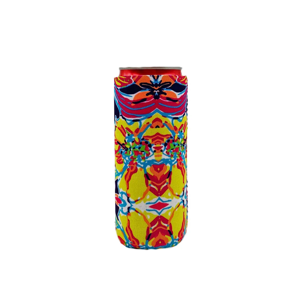 1 шт. с цветочным принтом Фламинго Serape Inspirited неопрена Тонкий пива охладитель пива и напитков высокий пузатые держатели сумки подходит 12oz тонкий энергетический напиток под индивидуальный заказ - Цвет: B4