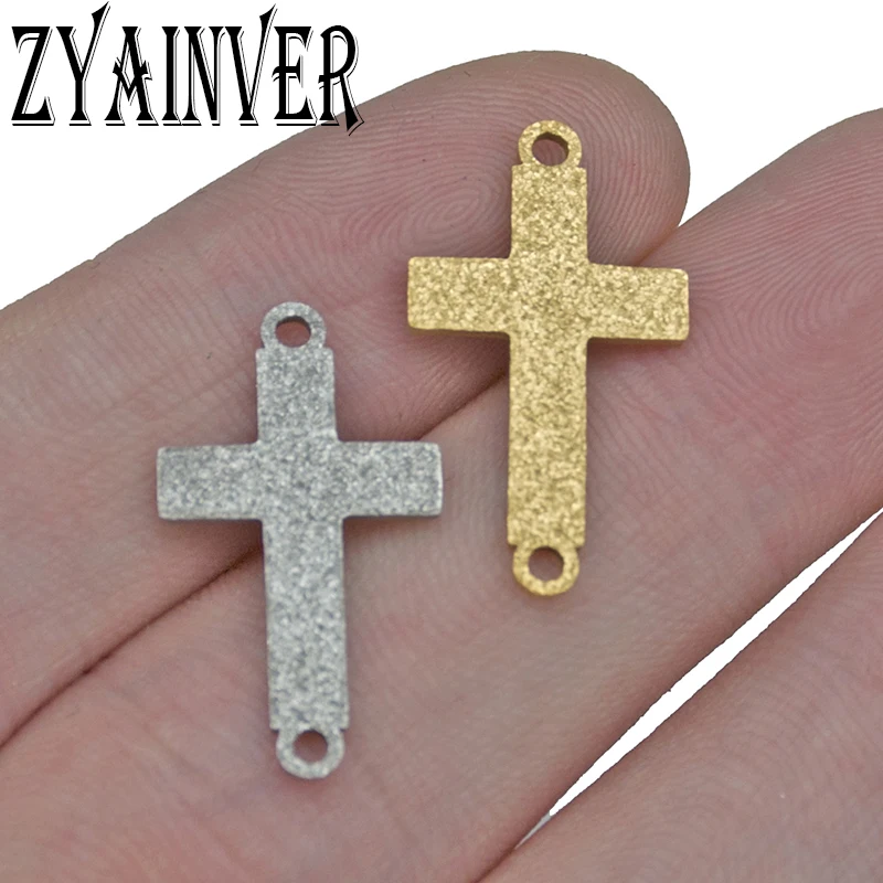 

5 шт., матовые соединители для браслетов, из нержавеющей стали