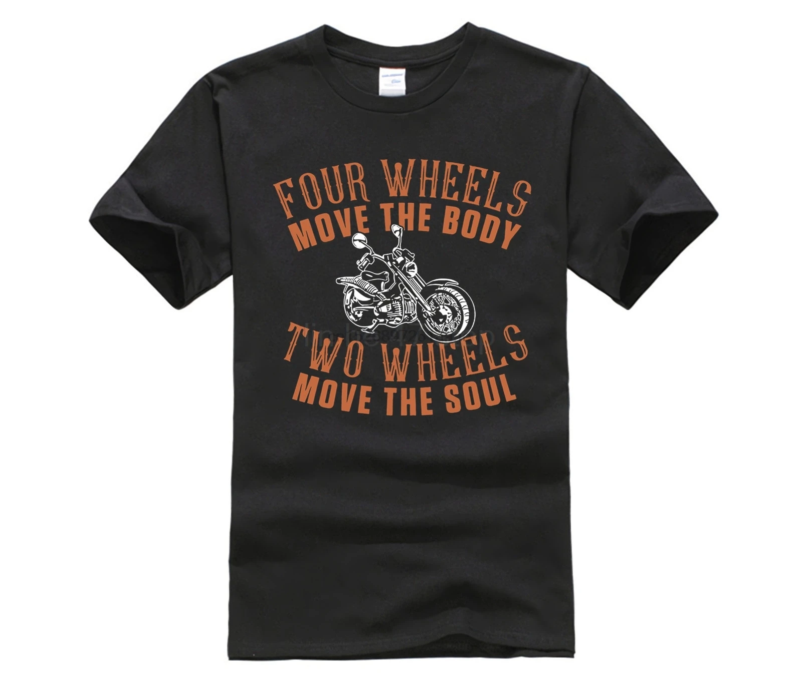 Футболка MOVE THE SOUL с 4 колесами BODY 2 WHEELS SOUL|Мужские футболки| |