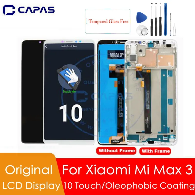 ЖК-дисплей и рамка для Xiaomi Mi Max 3 Оригинальный сенсорный экран 10 дюймов дигитайзер
