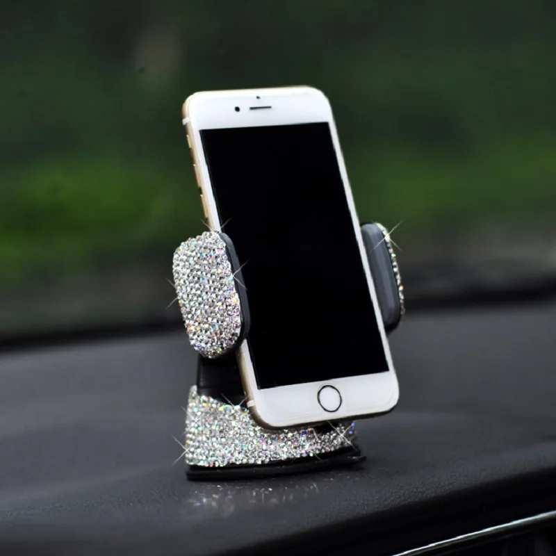 

3 in 1 360 Rhinestone Car Mobile Navigation Bracket Car Windshield Dashboard Air Outlet DIY Crystal Diamond Bracket