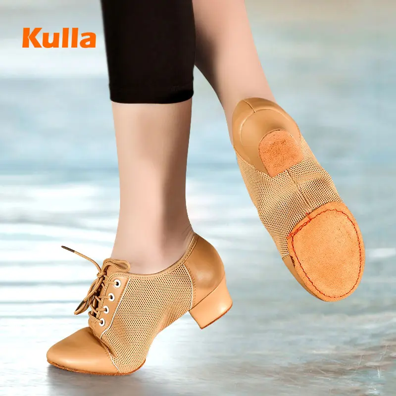 Женские туфли для латиноамериканских танцев мягкая подошва дышащие на плоской