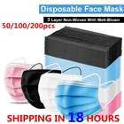 Маски одноразовые непромокаемые с фильтром, 50 100  200 шт.