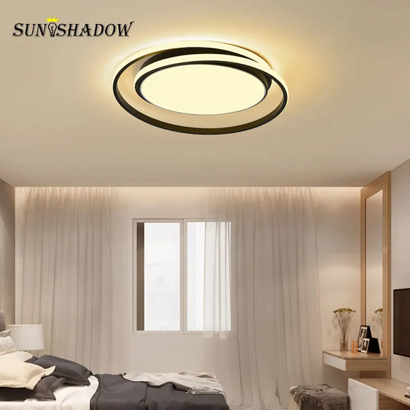 Lámpara LED de acrílico para el hogar, moderna lámpara de iluminación de techo, sala de estar Lustre para, dormitorio, comedor, cocina, 110V, 220V