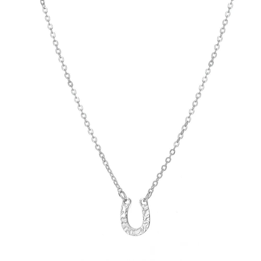 Женское золотое ожерелье из нержавеющей стали u-образная подвеска массивное