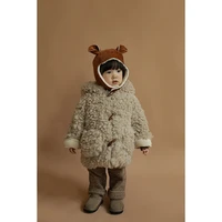 children polar fleece outerwear new girl wool hooded fashionable thick winter coat