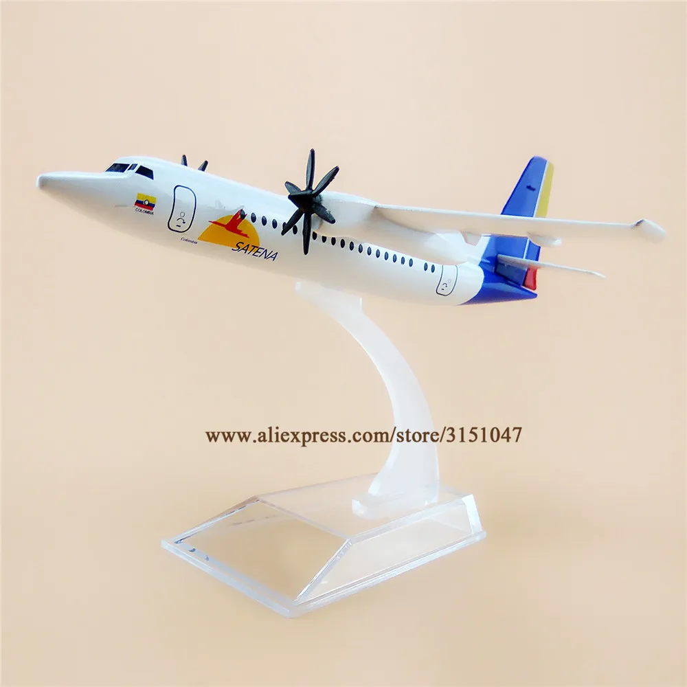 Air SATENA FOKKER F-50 Airlines Propeller Airways модель самолета из сплава металла литья под давлением
