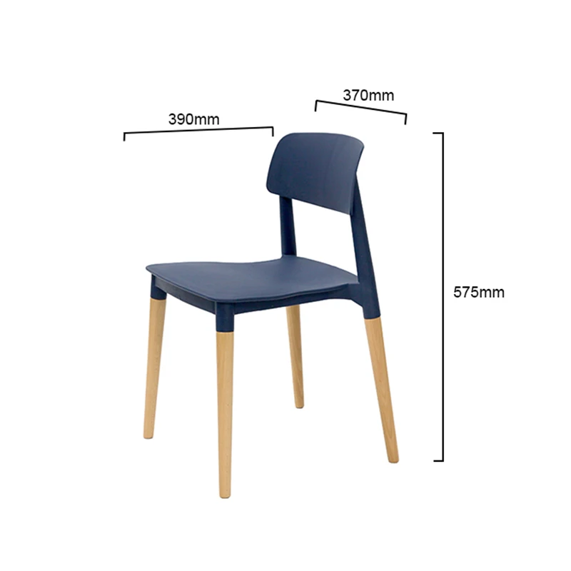 

Set of 4 Modern Dining Chair Strong Frame PP Body Modern Design Stainless Steel Bar Stools Kitchen Chair for Dining Room