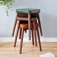 solid wood stool household adult strong and durable small stool cosmetic stool simple modern living room dining table stool
