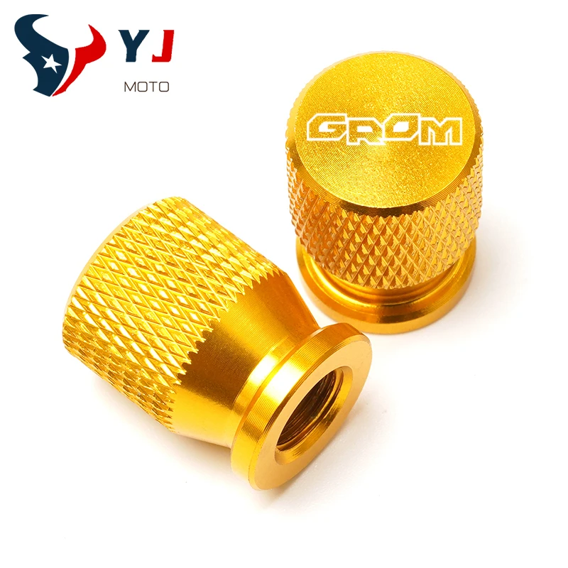 

GROM Logo Motorcycle CNC Tire Valve Wheel Air Port Stem Cover Caps For Honda GROM 2014 2015 2016 2017 2018 2019 2020