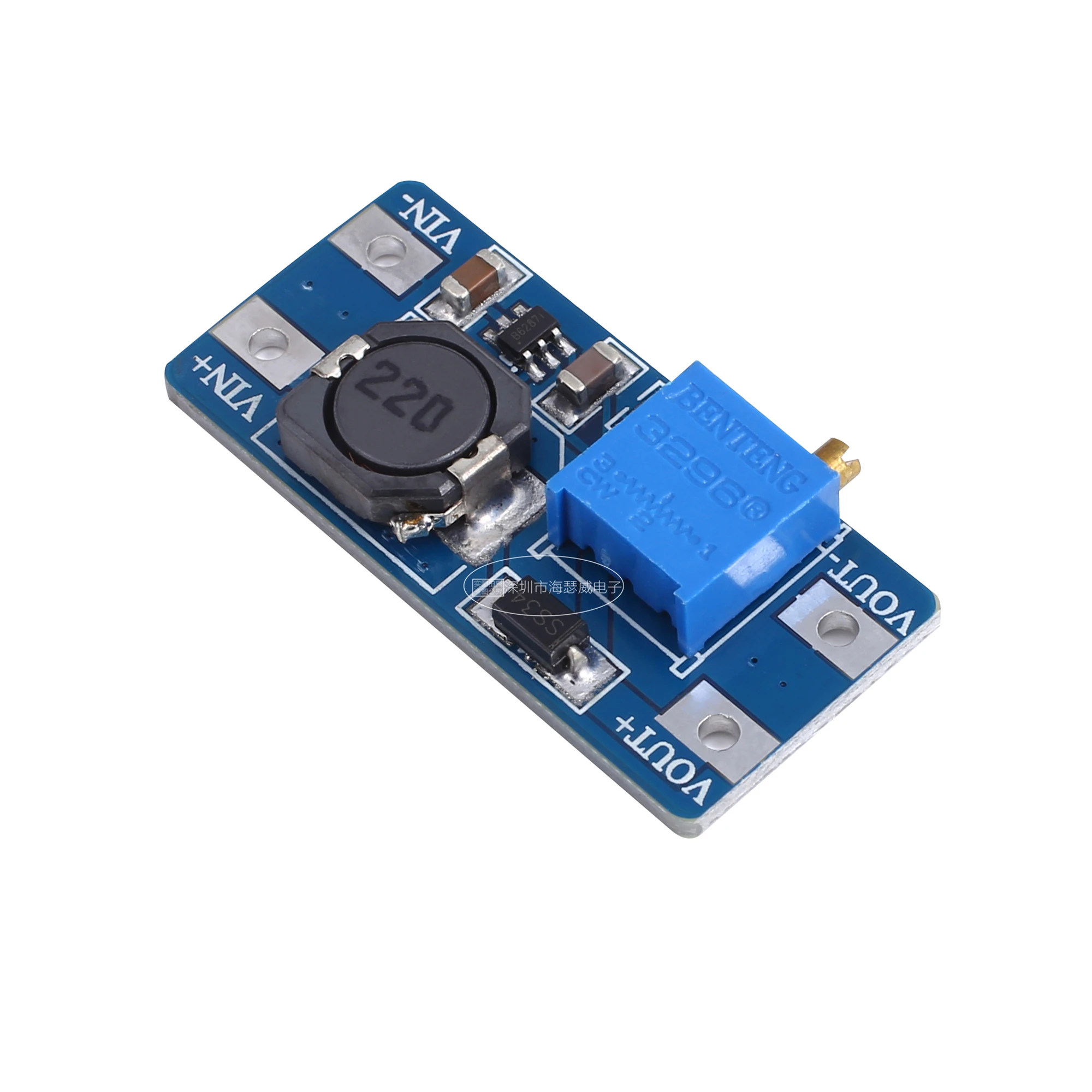 

DC-DC boost module 2a booster board wide voltage input 2/24V up 5/9/12/28V adjustable MT3608