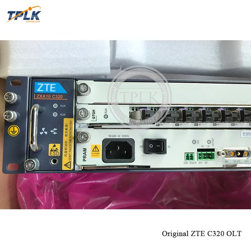 Оригинальный Z C320 шасси OLT GPON переменного тока (220/110V) Питание: 1 * 10GE SMXA/3 +