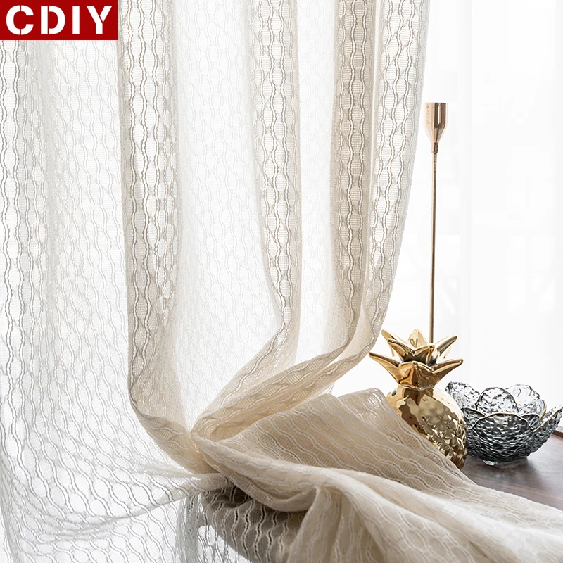 Соревнование CDIY полосатый фатин оконные шторы в простом стиле для Гостиная