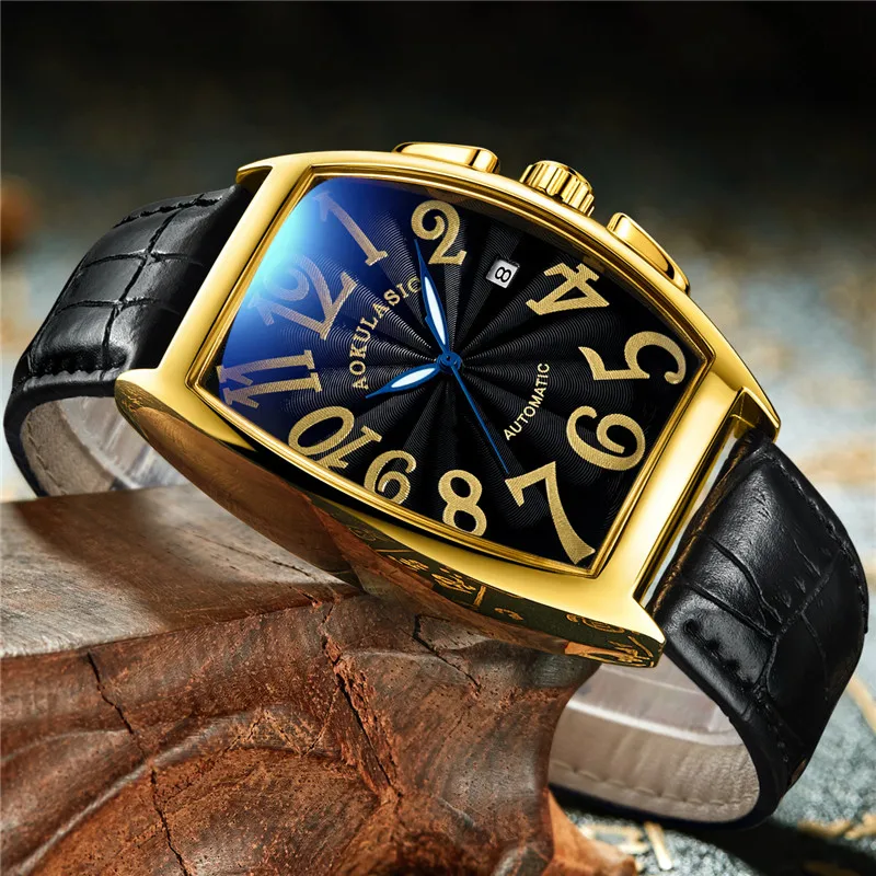 Aokulasic автоматические механические мужские наручные часы военные армейские