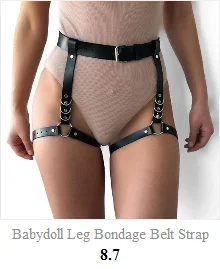 Babydolls Эротическое кожаное нижнее белье пояс с резинками, Фетиш с вырезами клетка для тела бандаж на ноги жгут экзотическая привлекательность боди для взрослых